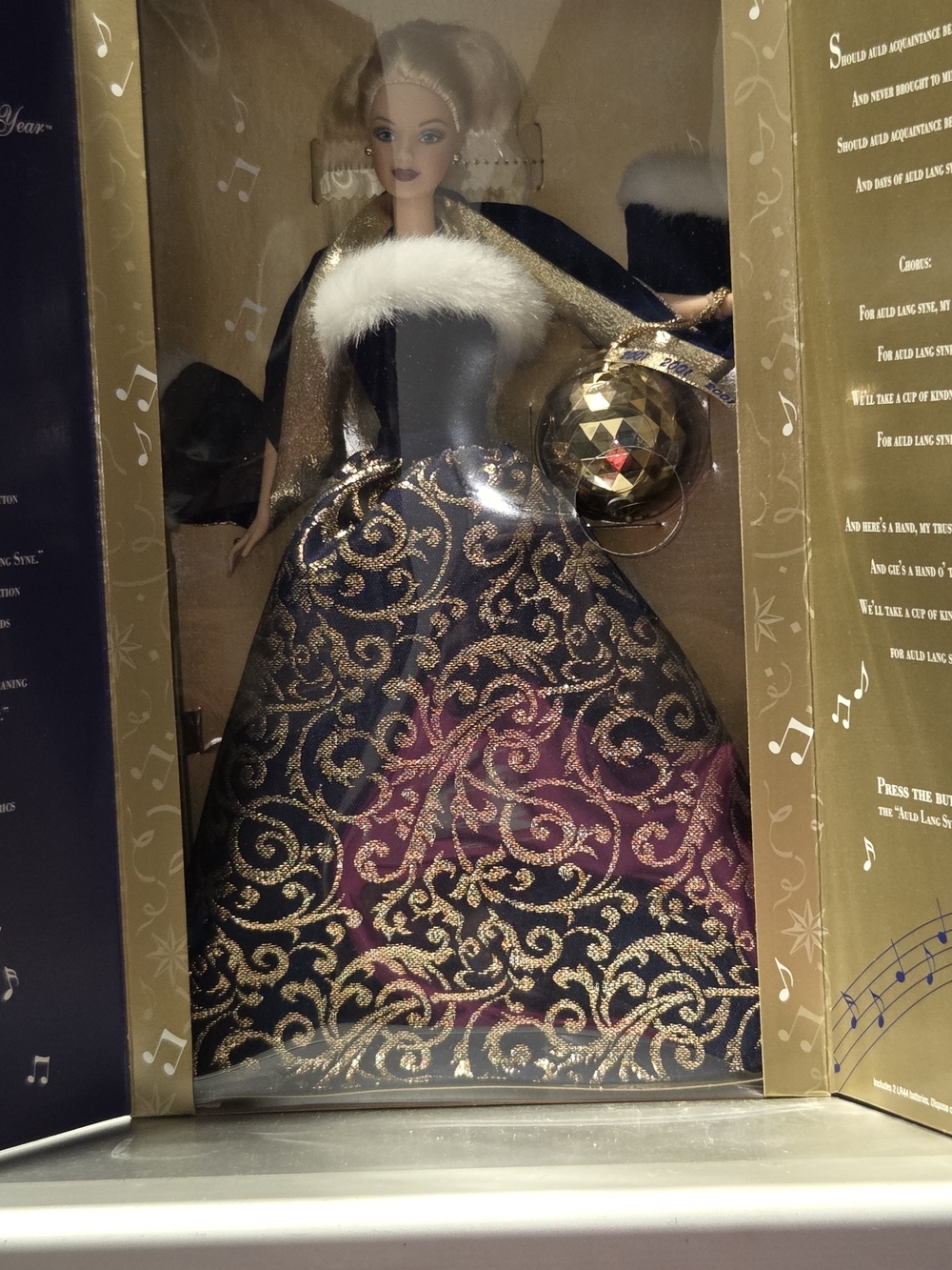 Blondo Black and Gold Holiday Decorative Doll